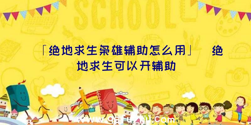 「绝地求生枭雄辅助怎么用」|绝地求生可以开辅助